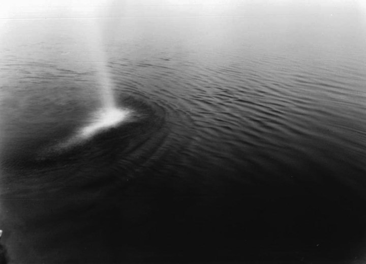 Water flows into the river from a recycling plant.
